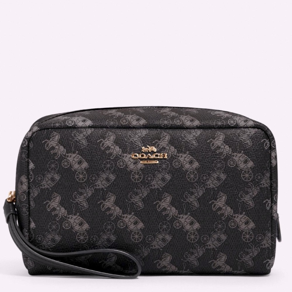 NWT Coach Horse & Carriage Wristlet Pouch